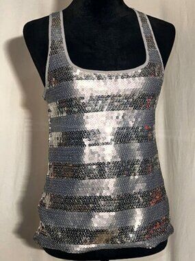 Old Navy Sequined Racerback Tank Top, Small